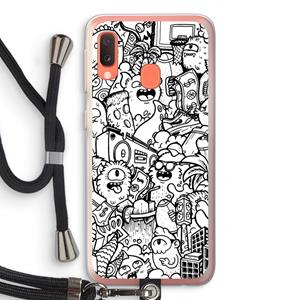 CaseCompany Vexx City #2: Samsung Galaxy A20e Transparant Hoesje met koord