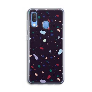 CaseCompany Dark Rounded Terrazzo: Samsung Galaxy A40 Transparant Hoesje