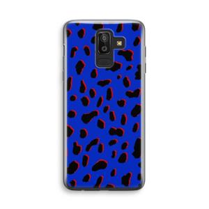 CaseCompany Blue Leopard: Samsung Galaxy J8 (2018) Transparant Hoesje