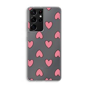 CaseCompany Ondersteboven verliefd: Samsung Galaxy S21 Ultra Transparant Hoesje