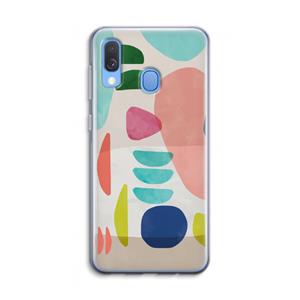 CaseCompany Bold Rounded Shapes: Samsung Galaxy A40 Transparant Hoesje