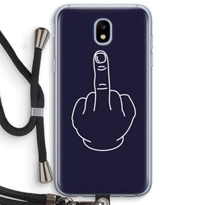 CaseCompany F**k U: Samsung Galaxy J5 (2017) Transparant Hoesje met koord