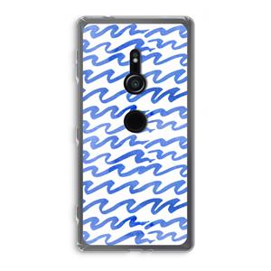 CaseCompany Blauwe golven: Sony Xperia XZ2 Transparant Hoesje