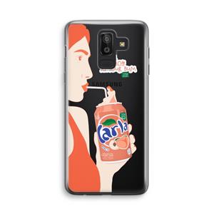 CaseCompany Peach please!: Samsung Galaxy J8 (2018) Transparant Hoesje