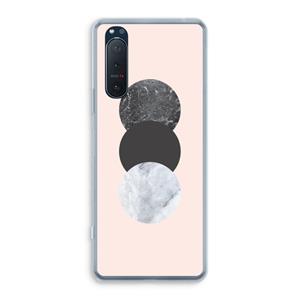 CaseCompany Marmeren cirkels: Sony Xperia 5 II Transparant Hoesje