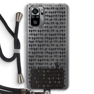 CaseCompany Crazy shapes: Xiaomi Redmi Note 10S Transparant Hoesje met koord