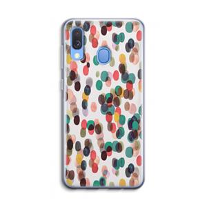 CaseCompany Tropical Dots: Samsung Galaxy A40 Transparant Hoesje