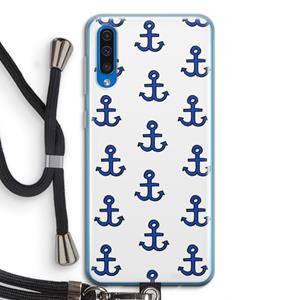 CaseCompany Ankers: Samsung Galaxy A50 Transparant Hoesje met koord