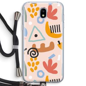CaseCompany Abstract: Samsung Galaxy J5 (2017) Transparant Hoesje met koord