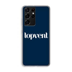 CaseCompany Topvent Navy: Samsung Galaxy S21 Ultra Transparant Hoesje