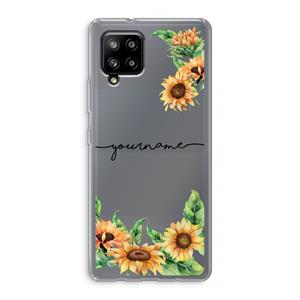 CaseCompany Zonnebloemen: Samsung Galaxy A42 5G Transparant Hoesje