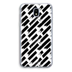CaseCompany Zwarte vegen: Samsung Galaxy J5 (2017) Transparant Hoesje
