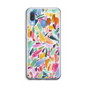 CaseCompany Watercolor Brushstrokes: Samsung Galaxy A40 Transparant Hoesje