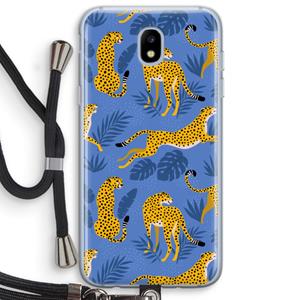CaseCompany Luipaard: Samsung Galaxy J5 (2017) Transparant Hoesje met koord