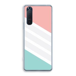 CaseCompany Strepen pastel: Sony Xperia 5 II Transparant Hoesje