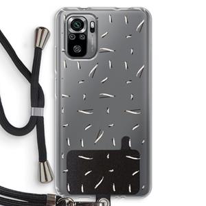CaseCompany Hipster stripes: Xiaomi Redmi Note 10S Transparant Hoesje met koord