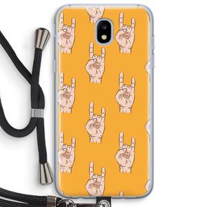 CaseCompany Rock: Samsung Galaxy J5 (2017) Transparant Hoesje met koord