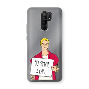 CaseCompany Gimme a call: Xiaomi Redmi 9 Transparant Hoesje
