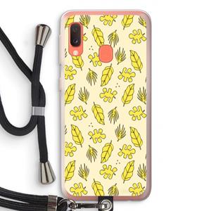 CaseCompany Herfst: Samsung Galaxy A20e Transparant Hoesje met koord