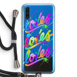 CaseCompany Loves: Samsung Galaxy A50 Transparant Hoesje met koord