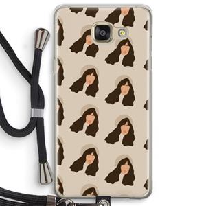 CaseCompany Bonjour mon amour: Samsung Galaxy A5 (2016) Transparant Hoesje met koord