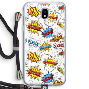 CaseCompany Pow Smack: Samsung Galaxy J5 (2017) Transparant Hoesje met koord