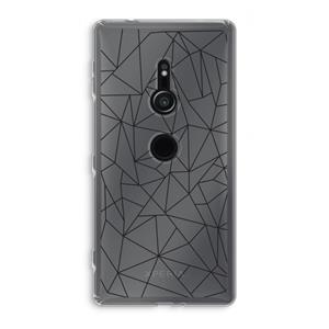 CaseCompany Geometrische lijnen zwart: Sony Xperia XZ2 Transparant Hoesje