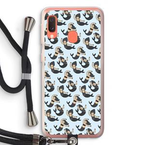 CaseCompany Zeemeermin: Samsung Galaxy A20e Transparant Hoesje met koord