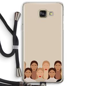 CaseCompany Girls girls girls: Samsung Galaxy A5 (2016) Transparant Hoesje met koord