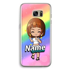 CaseCompany Chibi Maker vrouw: Samsung Galaxy S7 Edge Transparant Hoesje