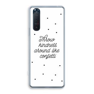 CaseCompany Confetti: Sony Xperia 5 II Transparant Hoesje