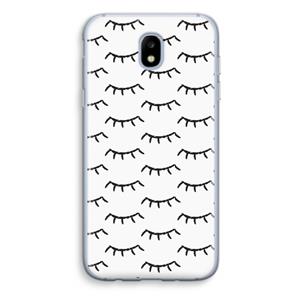 CaseCompany Wimpers: Samsung Galaxy J5 (2017) Transparant Hoesje