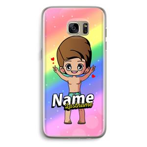 CaseCompany Chibi Maker man: Samsung Galaxy S7 Edge Transparant Hoesje