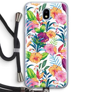 CaseCompany Tropisch 2: Samsung Galaxy J5 (2017) Transparant Hoesje met koord