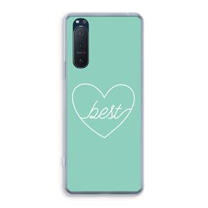 CaseCompany Best heart pastel: Sony Xperia 5 II Transparant Hoesje