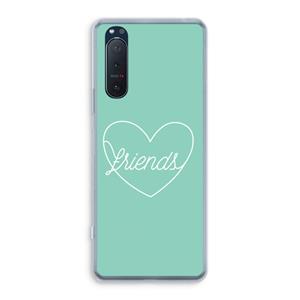 CaseCompany Friends heart pastel: Sony Xperia 5 II Transparant Hoesje