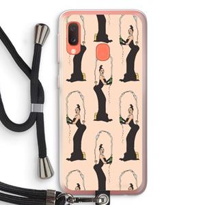 CaseCompany Pop Some Kim: Samsung Galaxy A20e Transparant Hoesje met koord