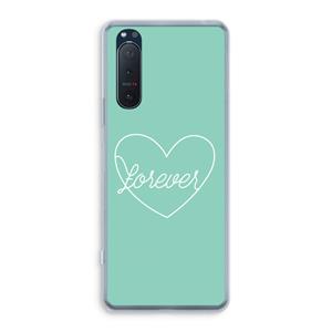 CaseCompany Forever heart pastel: Sony Xperia 5 II Transparant Hoesje