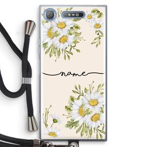 CaseCompany Daisies: Sony Xperia XZ1 Transparant Hoesje met koord