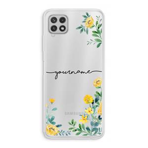 CaseCompany Gele bloemen: Samsung Galaxy A22 4G Transparant Hoesje