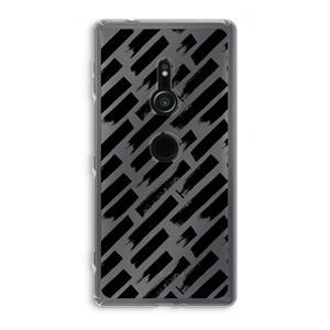 CaseCompany Zwarte vegen: Sony Xperia XZ2 Transparant Hoesje