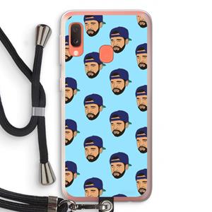CaseCompany Drake Away: Samsung Galaxy A20e Transparant Hoesje met koord