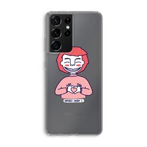 CaseCompany Hartje: Samsung Galaxy S21 Ultra Transparant Hoesje