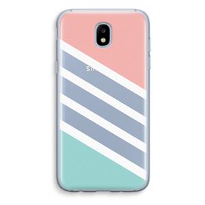 CaseCompany Strepen pastel: Samsung Galaxy J5 (2017) Transparant Hoesje