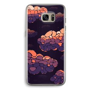 CaseCompany Patroon Wolken: Samsung Galaxy S7 Edge Transparant Hoesje