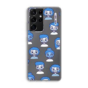 CaseCompany Gezichtjes: Samsung Galaxy S21 Ultra Transparant Hoesje