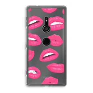 CaseCompany Bite my lip: Sony Xperia XZ2 Transparant Hoesje