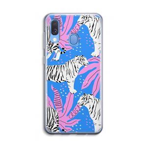 CaseCompany Tijger: Samsung Galaxy A40 Transparant Hoesje
