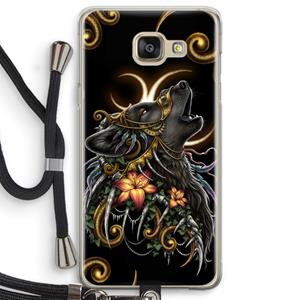 CaseCompany Huilende Wolf: Samsung Galaxy A5 (2016) Transparant Hoesje met koord