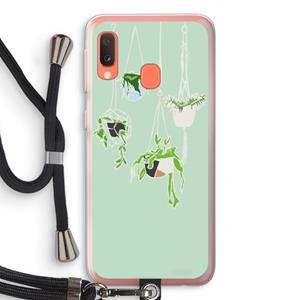 CaseCompany Hang In There: Samsung Galaxy A20e Transparant Hoesje met koord
